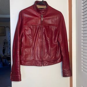 Deep Red Durango Leather Jacket